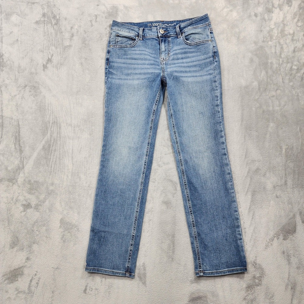 Maurices‎ Jeans Womens 6 SHORT Blue Mid Rise Straight Leg Stretch Denim Casual